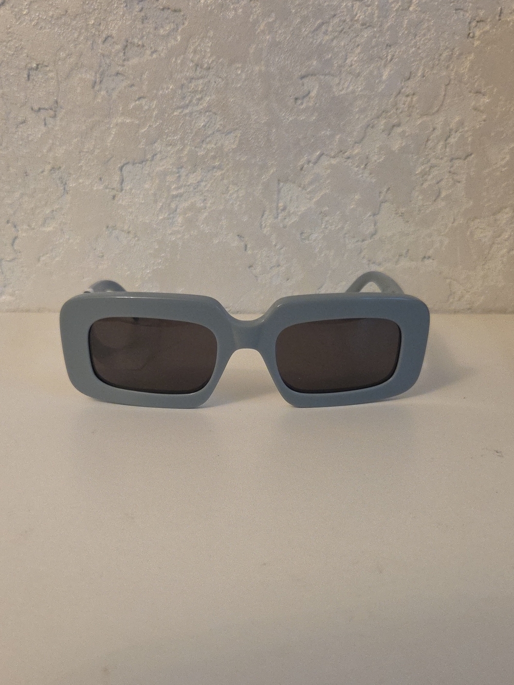 Celine Rectangular Sunglasses in Pale Blue with Dark Lenses
